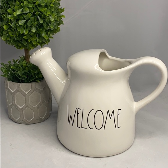 Rae Dunn Other - Rae Dunn WELCOME ceramic watering can New